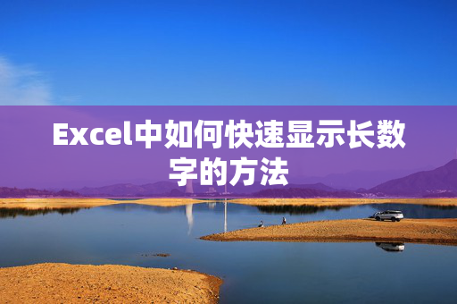 Excel中如何快速显示长数字的方法